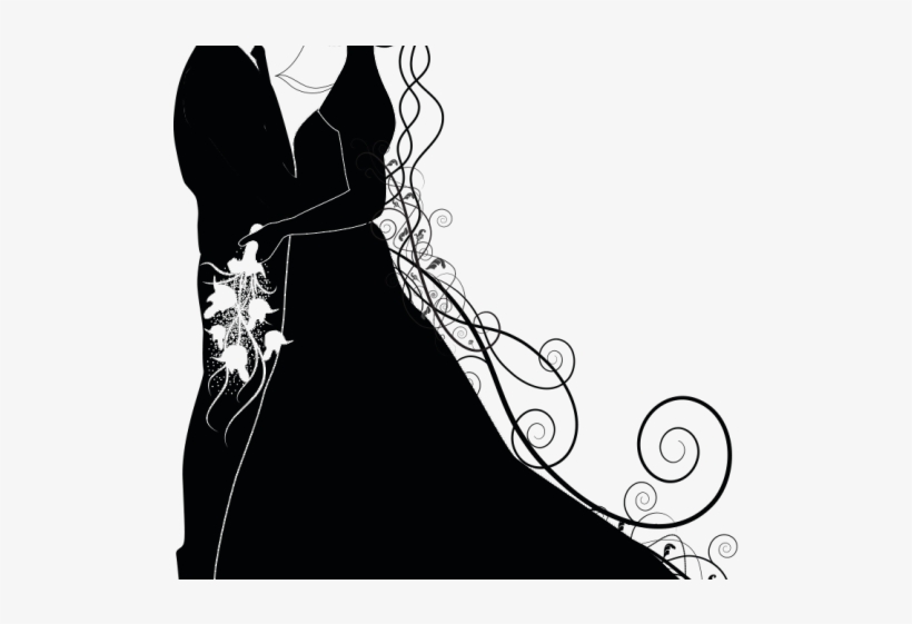 Shaow Clipart Bride Groom - Bride And Groom Png, transparent png #868795