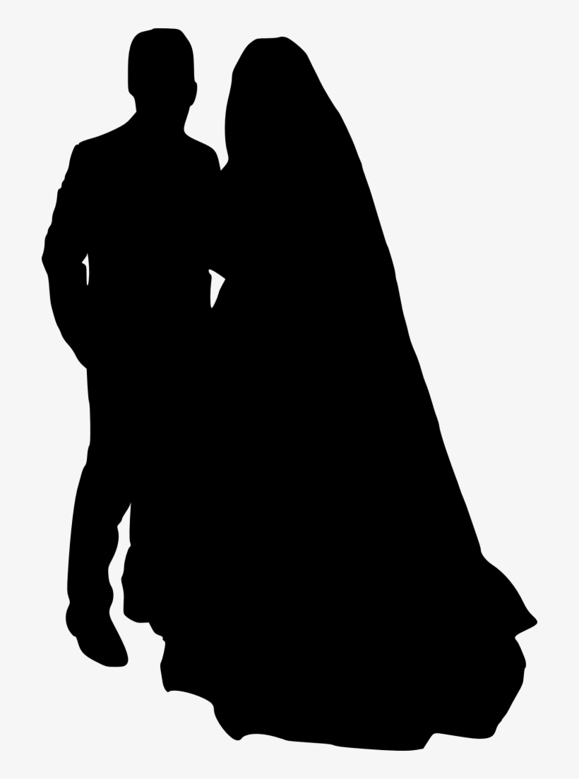 Free Png Bride And Groom Silhouette Png Images Transparent - Portable Network Graphics, transparent png #868819