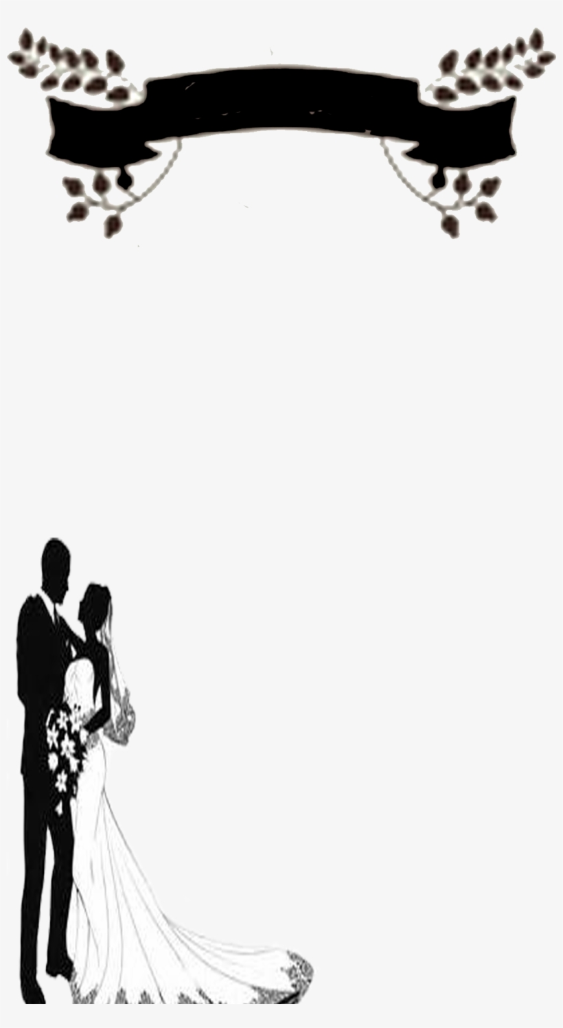 Black & White Bride And Groom - Bridal Couple - Dog Tag Necklace, transparent png #868824