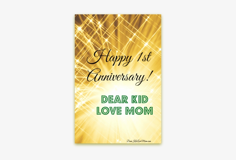 Happy 1st Anniversary Dearkidlovemom - Emblem, transparent png #868826
