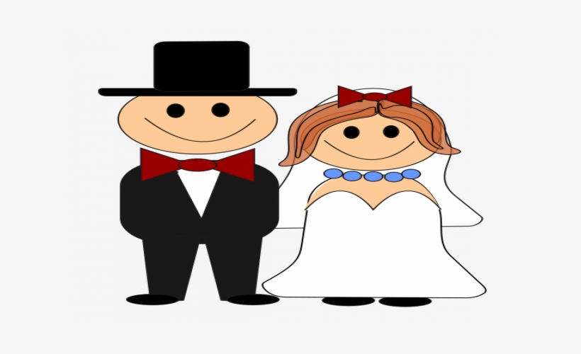 Bride And Groom Free Cartoon Bride Groom Clip Art Litle - Cartoon Bride And Groom, transparent png #868849