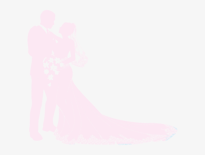 Bride And Groom Silhouettes - Elegant Couple Sticker, transparent png #868891