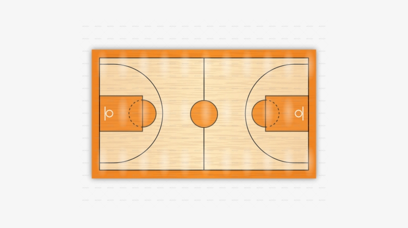 Basketball Court Floor Png Clip Black And White Library - Basketball, transparent png #868935