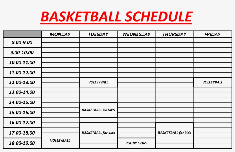 Basketball Court Schedule - Beyond The Rules Of The Road, transparent png #869212