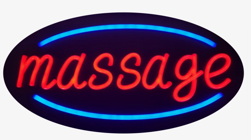 Led Neon Rope Strip Indoor Window Display Sign- "massage" - Circle, transparent png #869318