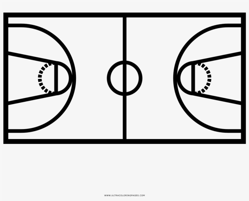 Basketball Court Coloring Page Dessin De Terrain De Basket Free Transparent Png Download Pngkey