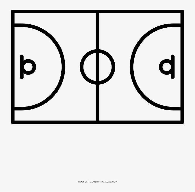 Basketball Court Coloring Page - Icon Of Basket Ball Court, transparent png #869540