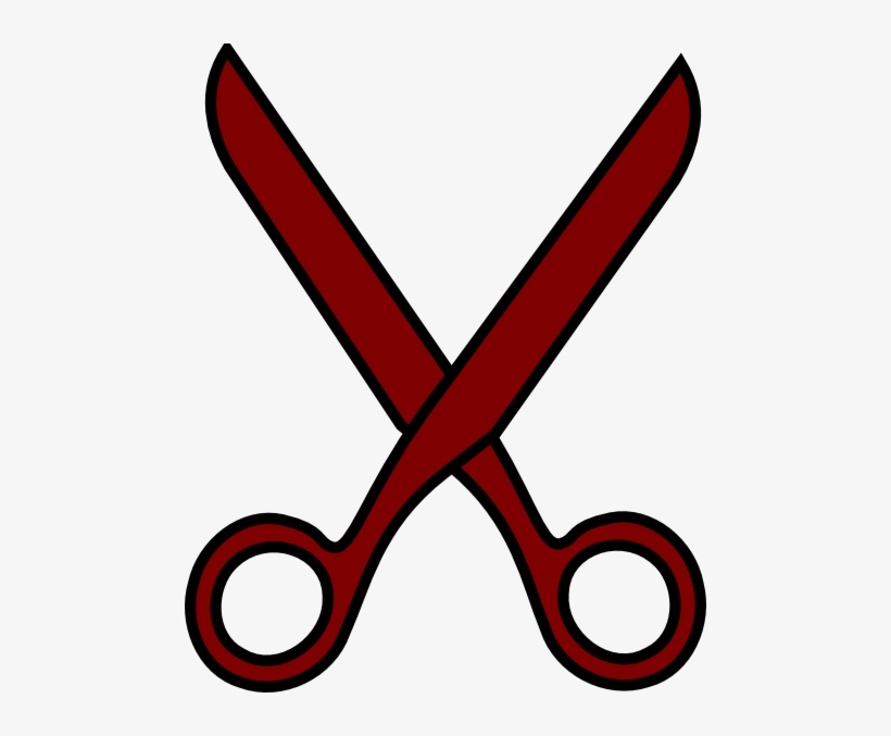 Red Scissors Clip Art - Brown Scissors Png, transparent png #869696
