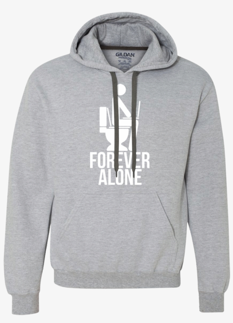 Forever Alone Premium Fleece Hoodie - Kappa Hoodies, transparent png #869748