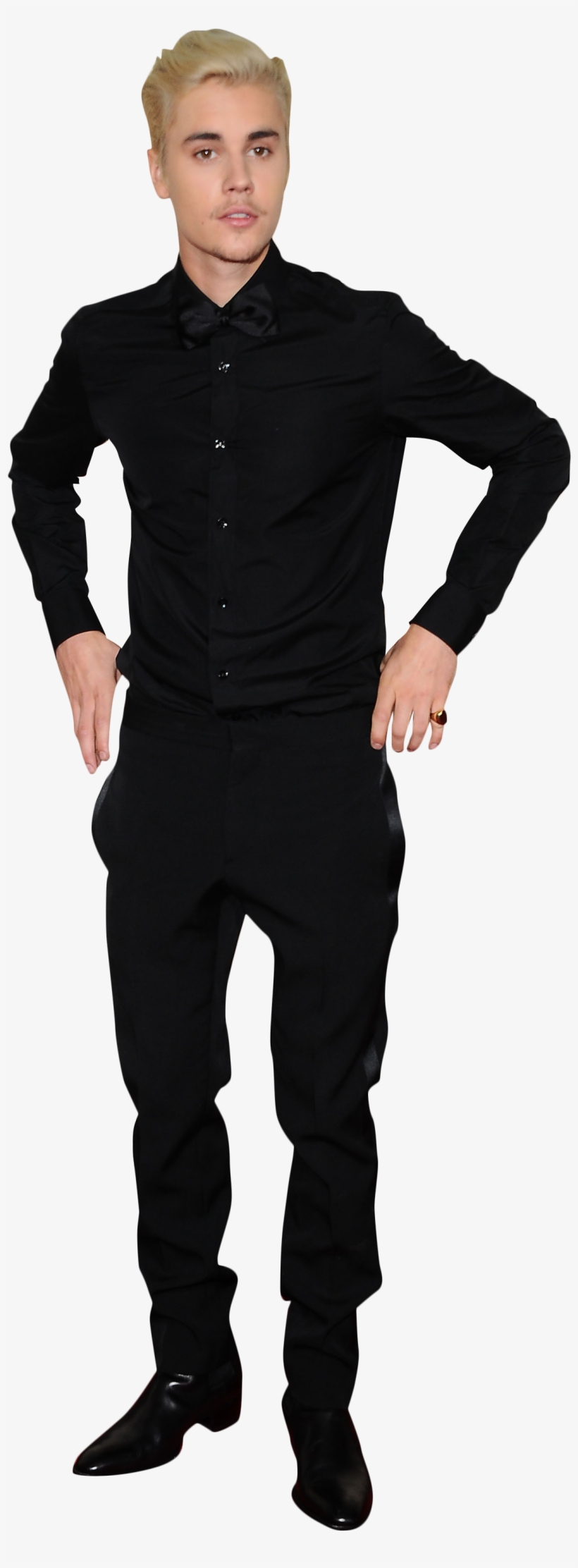 Justin Bieber In Black Png Image - Justin Bieber Suit Png, transparent png #869934