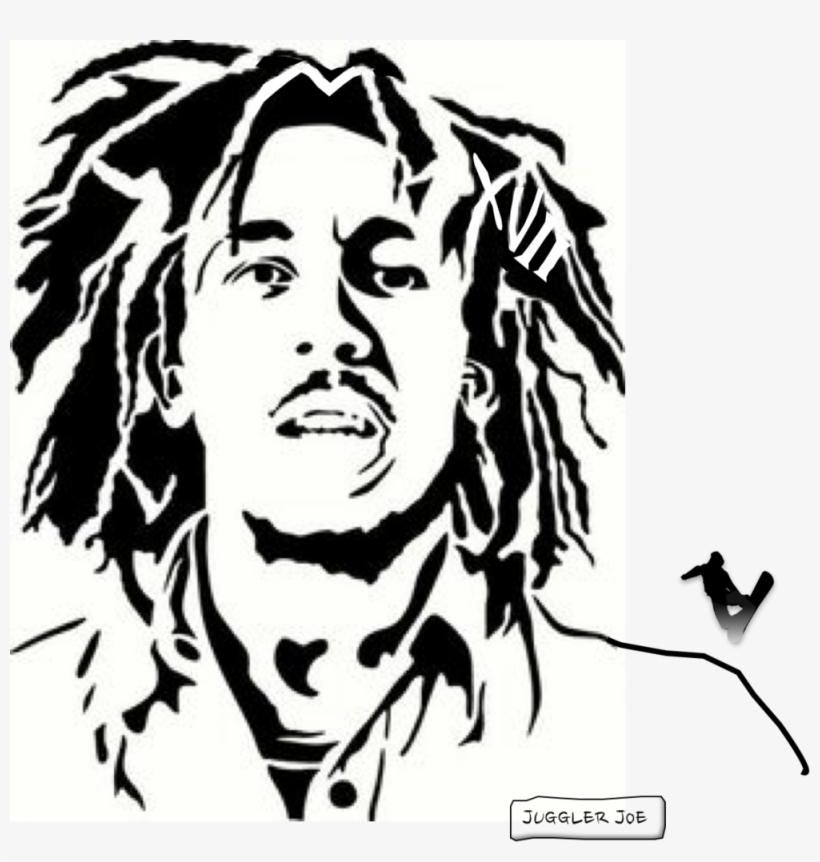 Version 1 - Drawings Of Bob Marley Face, transparent png #8601545