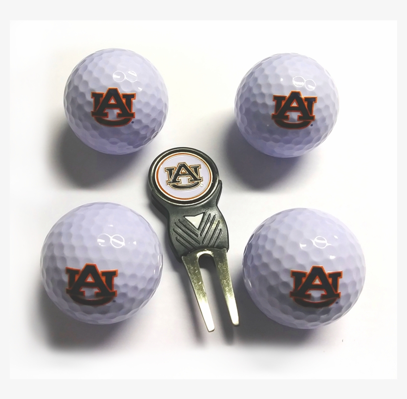 4 Pack Of Au Golf Balls With Ball Marker And Divot - Sphere, transparent png #8601762