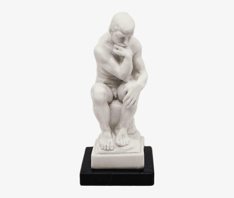 The Thinker By Auguste Rodin 11 Cm Ruggeri - Statue, transparent png #8601811