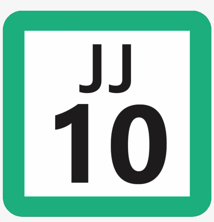 Jr Jj-10 Station Number - Sign, transparent png #8601921