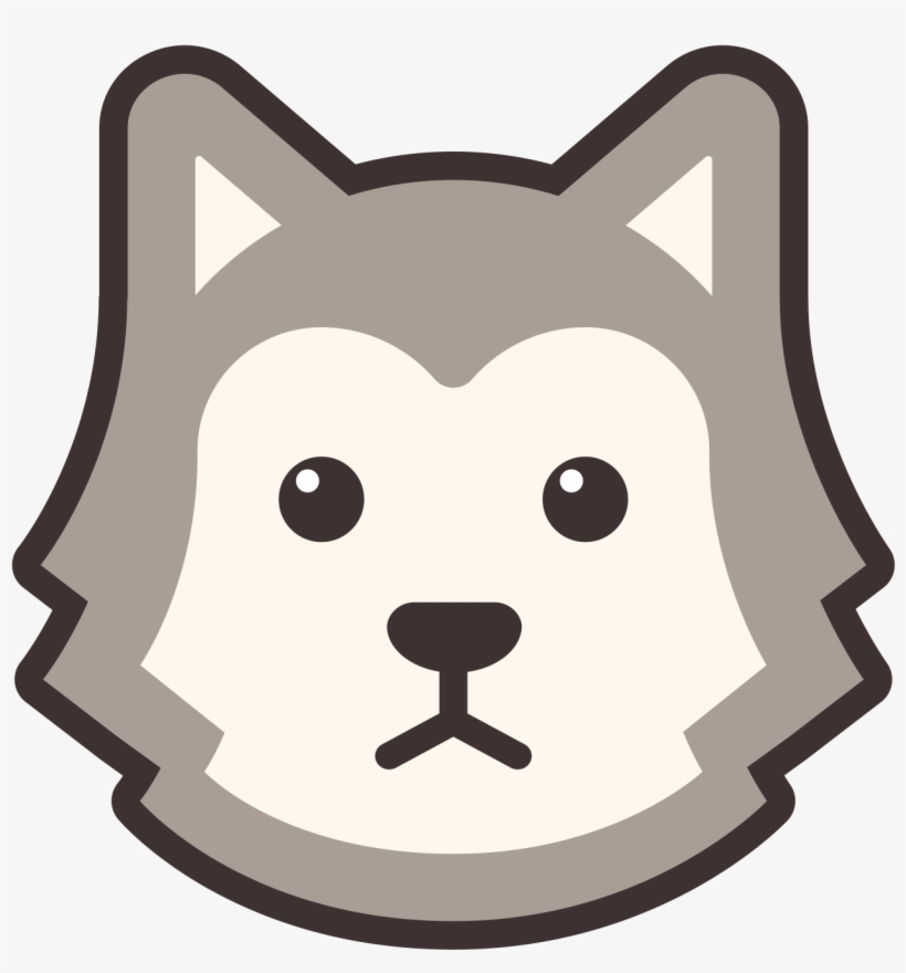 Love - Dislike - Cute Cartoon Husky, transparent png #8602125
