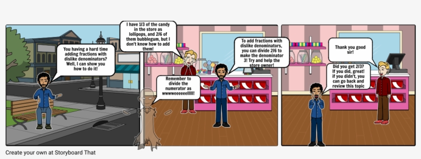 Add Fractions With Dislike Denominators - Cartoon, transparent png #8602457