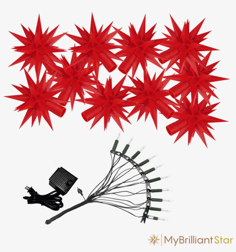 Herrnhut Stars Chain Red V=1502077760 - Illustration, transparent png #8602501