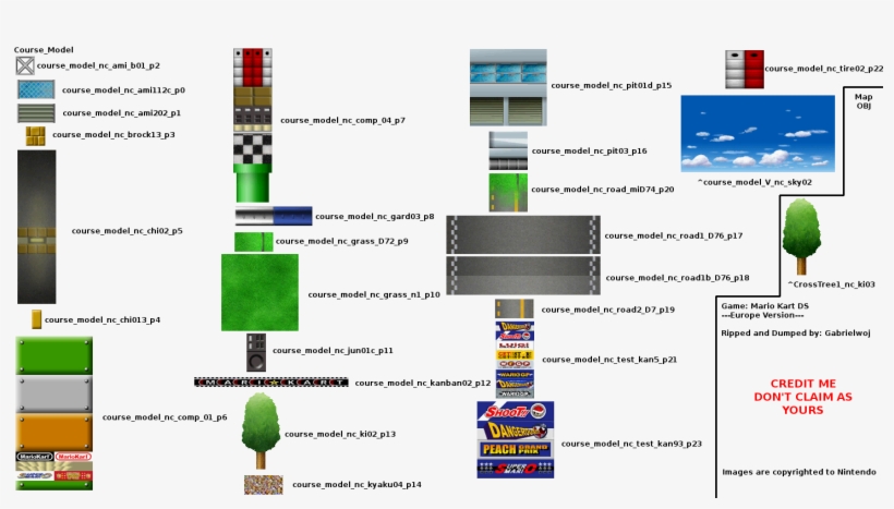 The Textures Resource - Mario Kart Ds Texture, transparent png #8602599