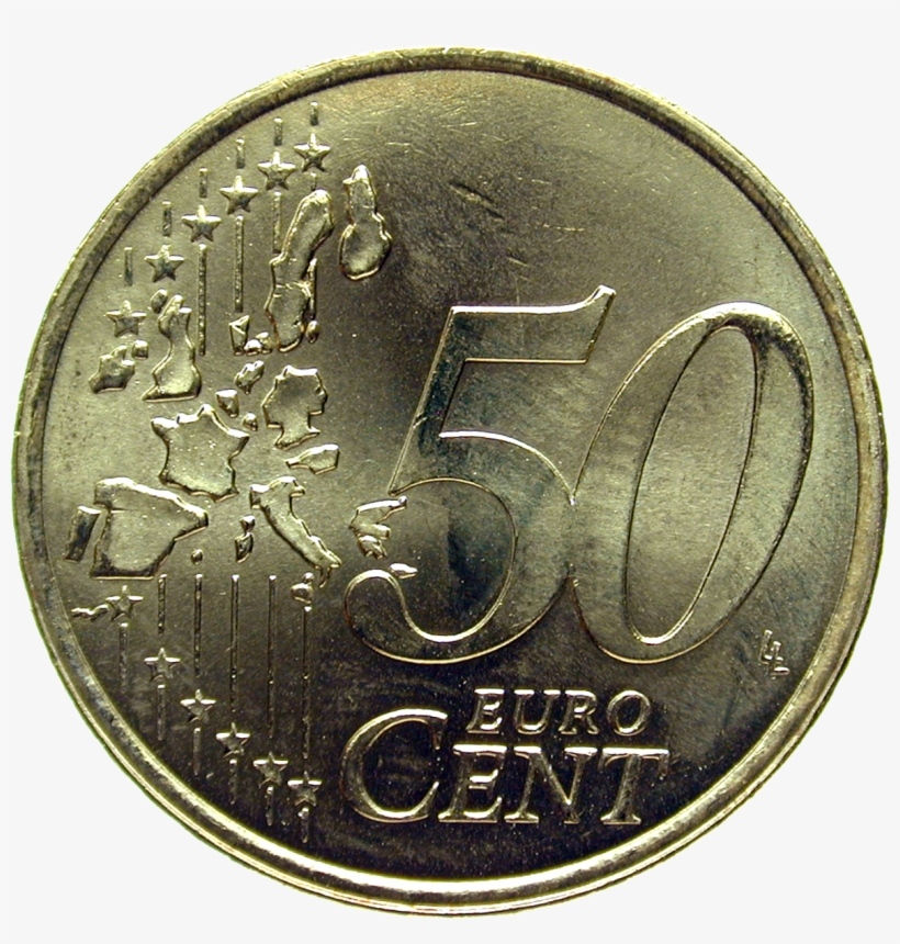 Republic Of France, 50 Euro Cent - Coin, transparent png #8603391