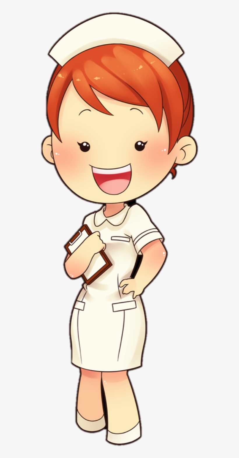 Nurse Clipart Red Hair - Muslim Nurse Cartoon Png, transparent png #8603975