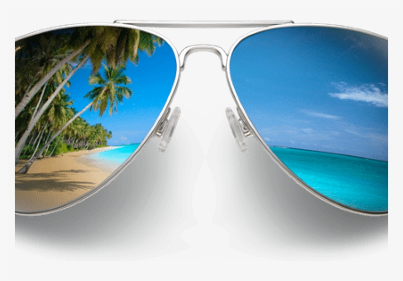 Mj Glasses Beach Reflection - Sunglasses, transparent png #8604081