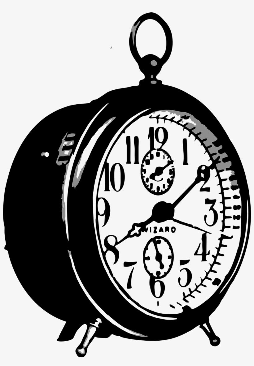 Clock,alarm Vector Graphics - Alarm Clock, transparent png #8604120