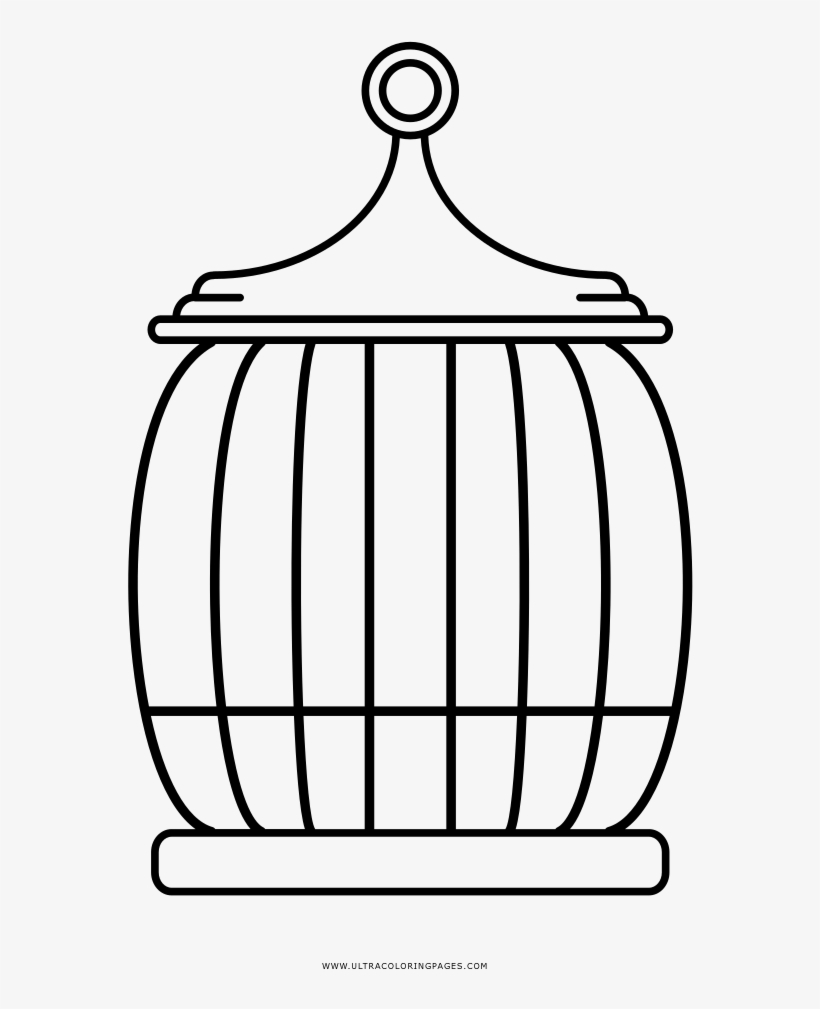 Bird Cage Coloring Page - Free Transparent PNG Download - PNGkey