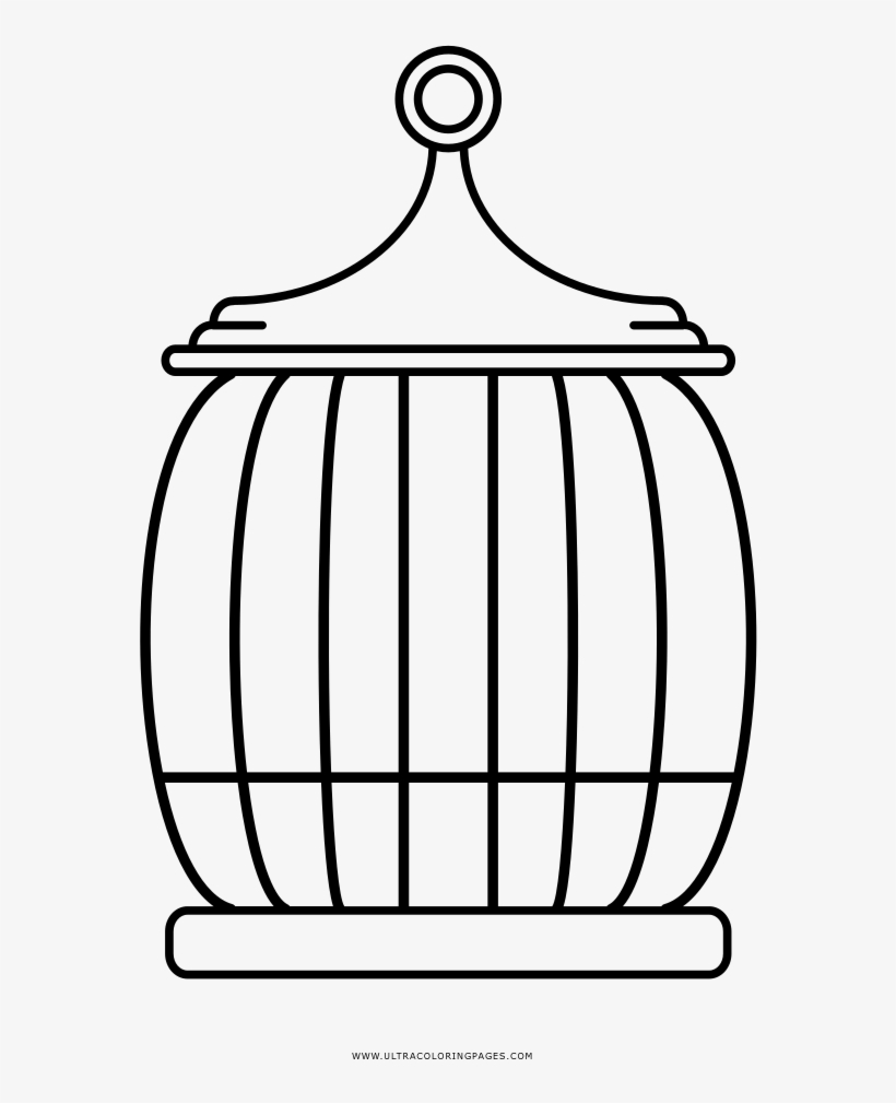 Bird Cage Coloring Page Free Transparent PNG Download PNGkey