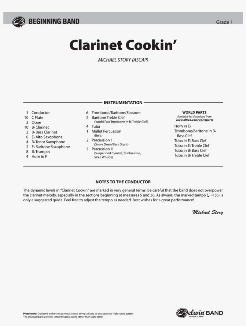 Clarinet Cookin Thumbnail Clarinet Cookin Thumbnail - Clarinet Cookin Flute Part, transparent png #8605230