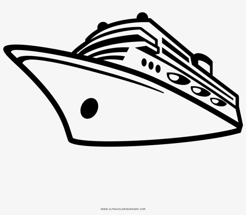 Cruise Ship Coloring Page - Nave Da Crociera Disegno, transparent png #8605771