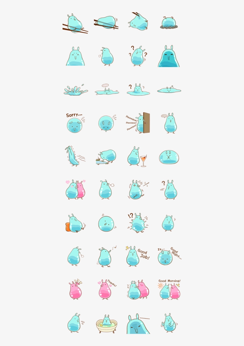 Sell Line Stickers Water Balloon Rabbit File, transparent png #8605806