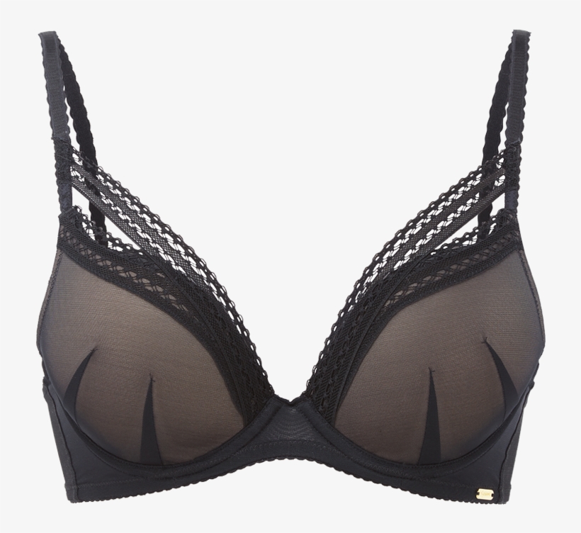 Sheer Seduction Padded Plunge Product Front - Bra, transparent png #8605812