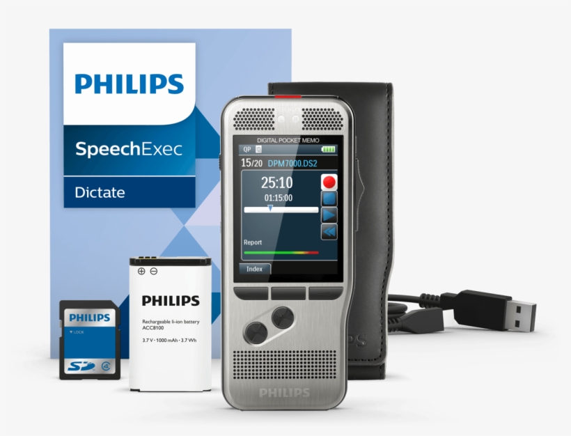 Pocketmemo Voice Recorder - Philips Dpm8100 Digital Pocket Memo, transparent png #8606327