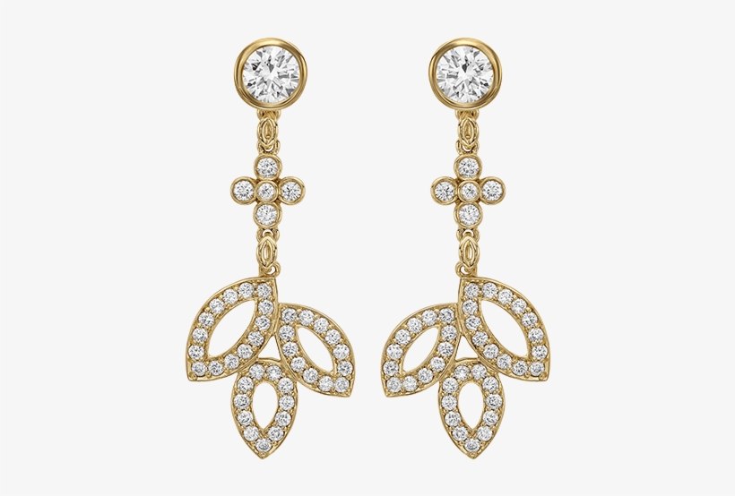 Graphic Transparent Library Lily Cluster By Harry Winston - Earrings, transparent png #8606483