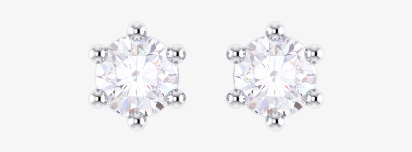 1 Carat Diamond Earrings - Earrings, transparent png #8606612