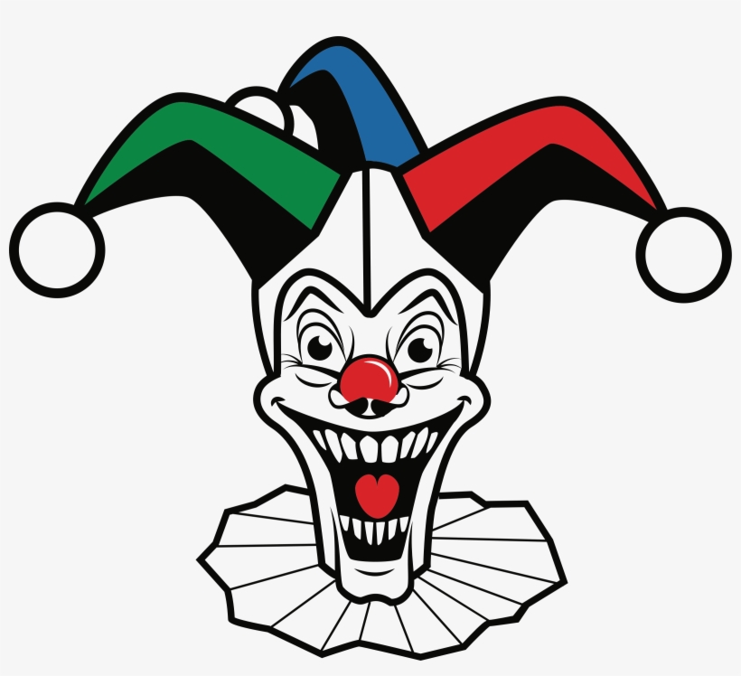 Big Image - Joker Clipart Black And White, transparent png #8606871