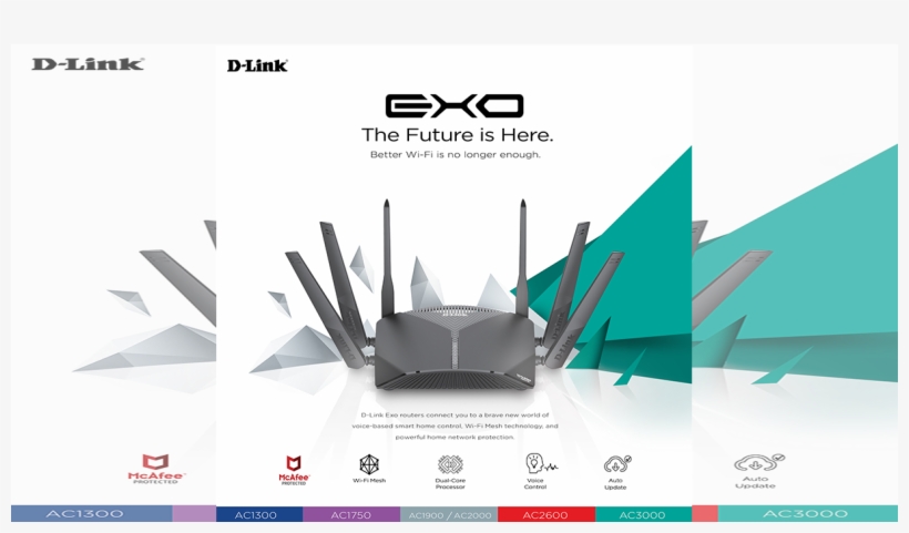D-link's New Exo Router Series Comes With Mcafee Protection - Dlink Dir 3060, transparent png #8607229