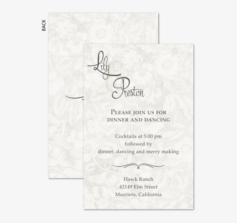 Lacey Floral Background In Soft Greys - Document, transparent png #8607998