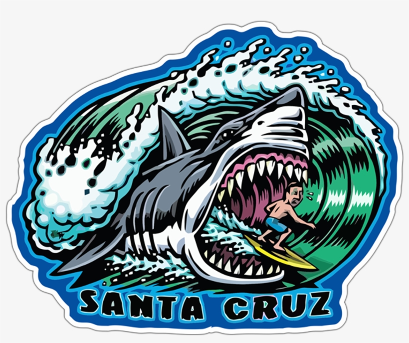 Car & Motorbike Stickers - Santa Cruz Surf Drawing, transparent png #8608655