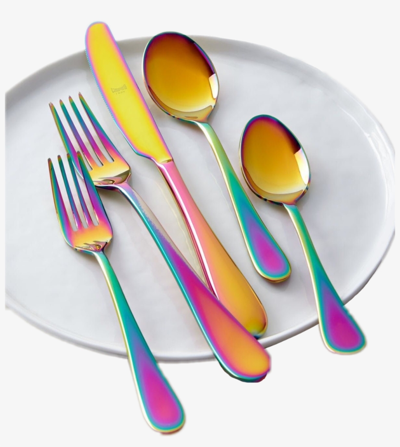 Plate Clipart Plate Silverware - Mepra Rainbow, transparent png #8610826