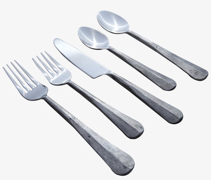 Nascent Steel Ridge Design 20 Pcs - Spoon, transparent png #8611207
