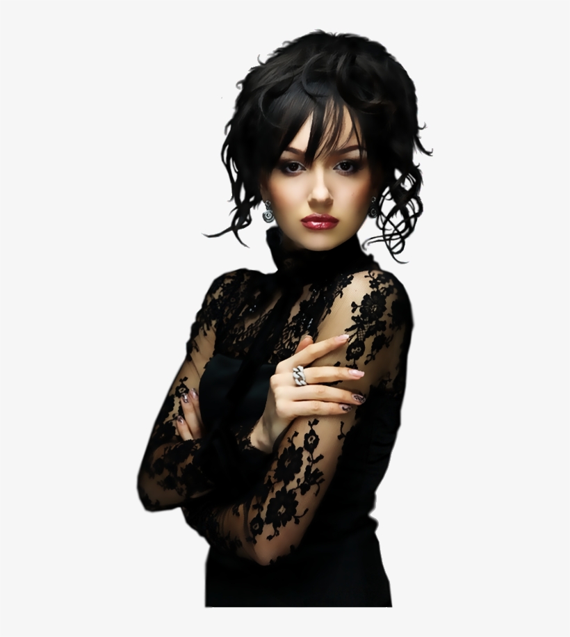 Mujer Png - - Gothic Girl Cat, transparent png #8611603
