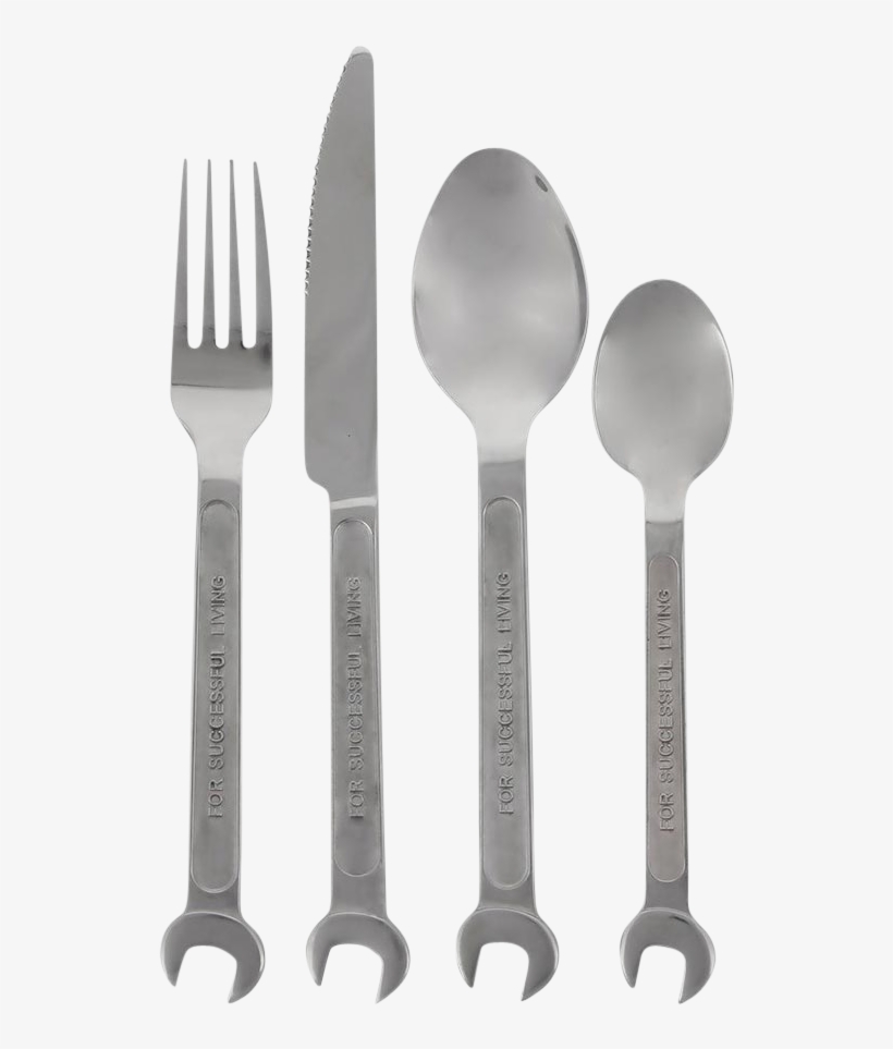 Diesel By Seletti Diy Cutlery Set-0 - Wrench Knife And Fork, transparent png #8611805