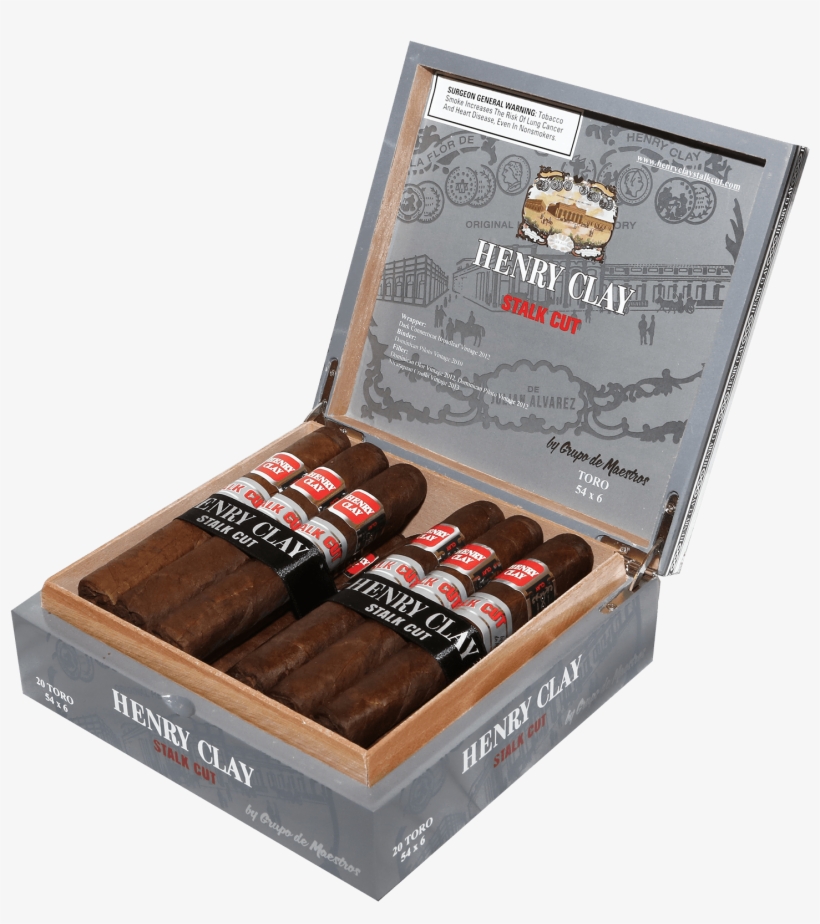 Henry Clay Stalk Cut Open Box Left - Chocolate, transparent png #8612010