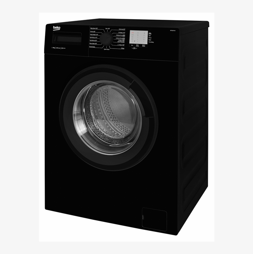 Beko Wtg820m1b A 8kg 1200 Spin 15 Programmes Washing - Black Washing Machine Png, transparent png #8612233