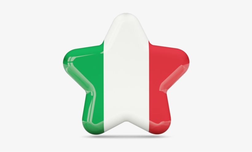 Illustration Of Flag Of Italy - Italy Flag In A Star, transparent png #8613176