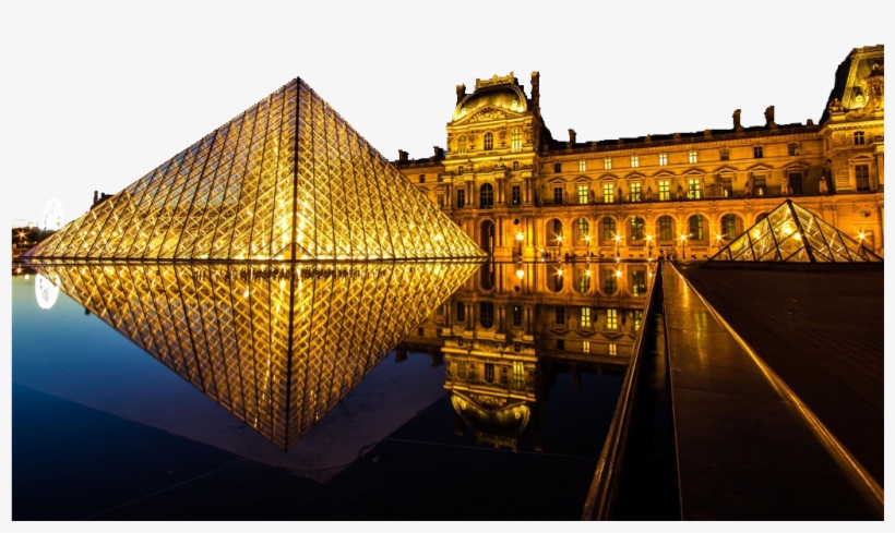 Graphic Transparent Library Musxe E Du Louvre Pyramid - Louvre Pyramid, transparent png #8613435