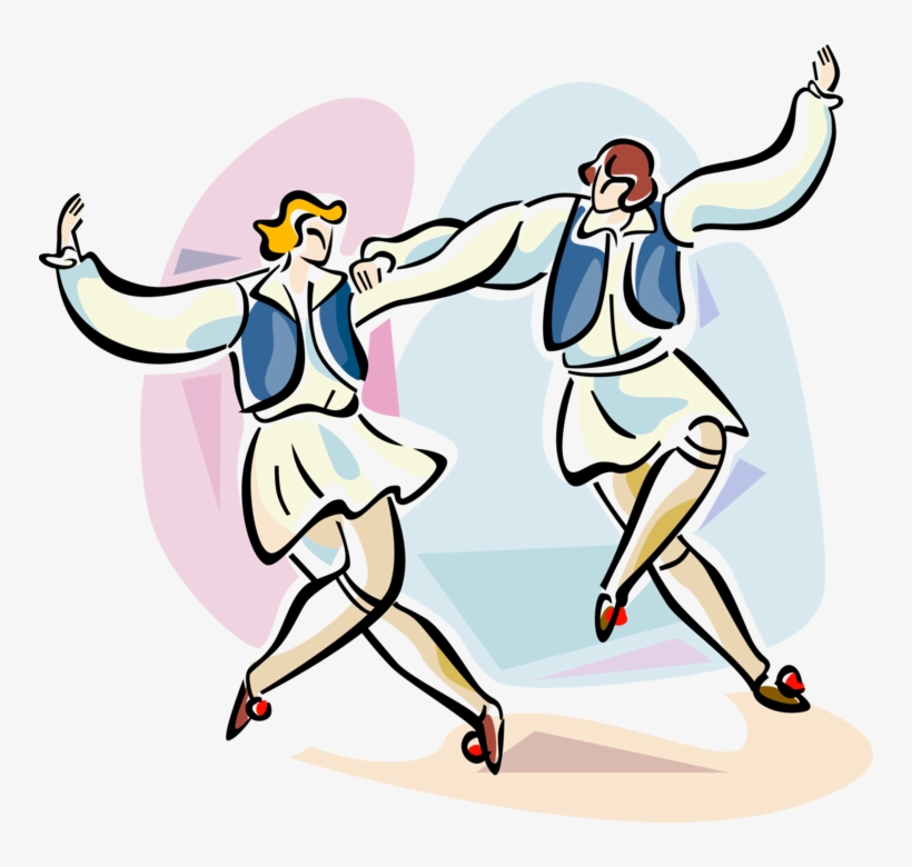 Vector Dancer Ethnic - Greek Dancers Clip Art, transparent png #8614237