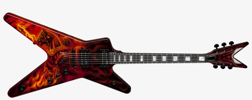 Usa Ml Airbrush Red Flames - Dean Dimebag Showdown Ml, transparent png #8614799