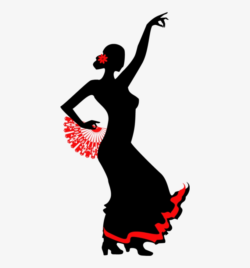Dance Clipart Shadow - Silhouette Flamenco Dancer, transparent png #8614831